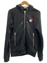 【中古】MONCLER◆トリプルワッペン/ジップパーカー/M/コットン/BLK【メンズウェア】(4)