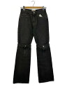 【中古】Coperni◆OPEN KNEE JEANS/WASHED BLAK/S/COPP55852MEN【メンズウェア】