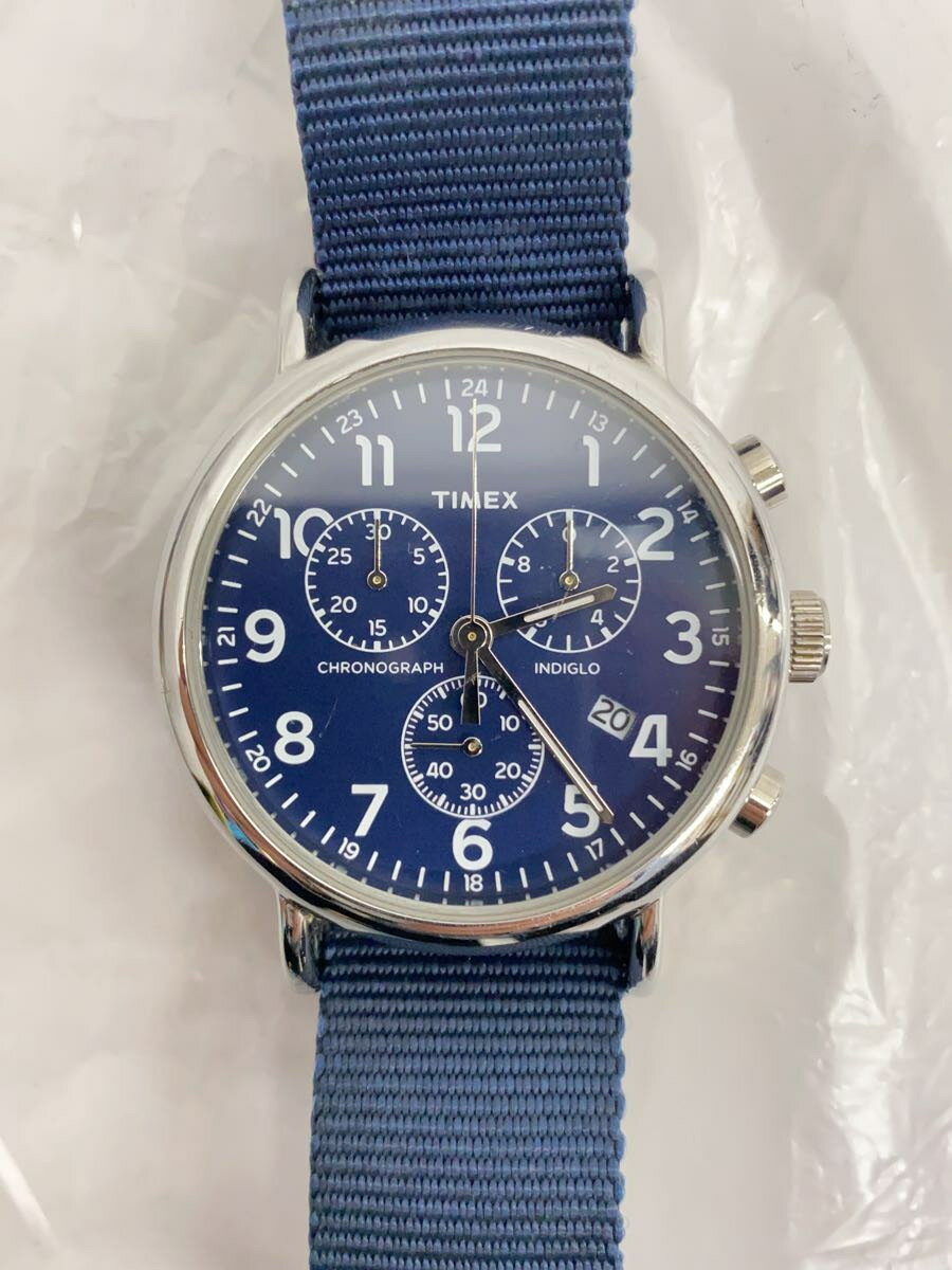 【中古】TIMEX◆クォーツ腕時計/アナログ/ナイロン/NVY/NVY【服飾雑貨他】