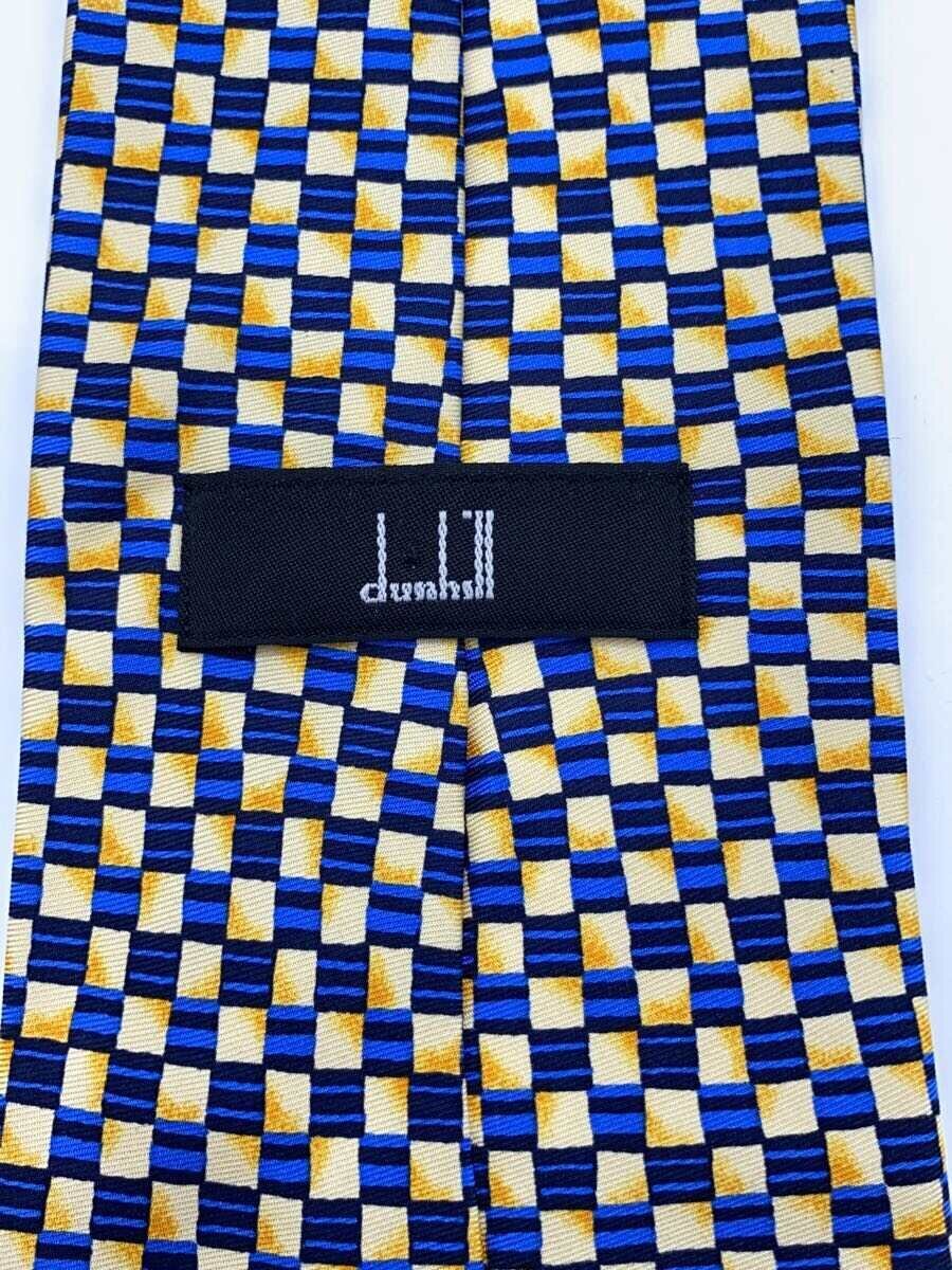 【中古】dunhill◆ネクタイ/シルク/YLW/チェック/メンズ【服飾雑貨他】 3