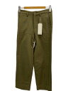 【中古】UNUSED◆double knee trousers/ボトム/0/コットン/KHK/UW1079-W//【レディースウェア】