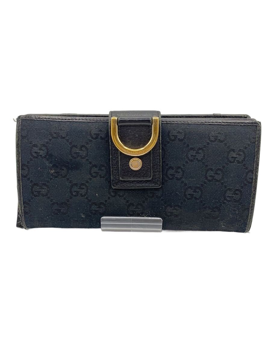 【中古】GUCCI◆長財布/キャンバス/BLK/メンズ/154256・4276【服飾雑貨他】