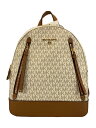 【中古】MICHAEL KORS◆リュック/レザー/WHT/総柄/30H1GBNB2B【バッグ】