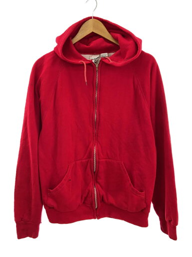 【中古】McGREGOR◆80S/ダブルフェイス/ジップパーカー/L/コットン/RED/無地【メンズウェア】 【中古】McGREGOR◆80S/ダブルフェイス/ジップパーカー/L/コットン/RED/無地【メンズウェア】