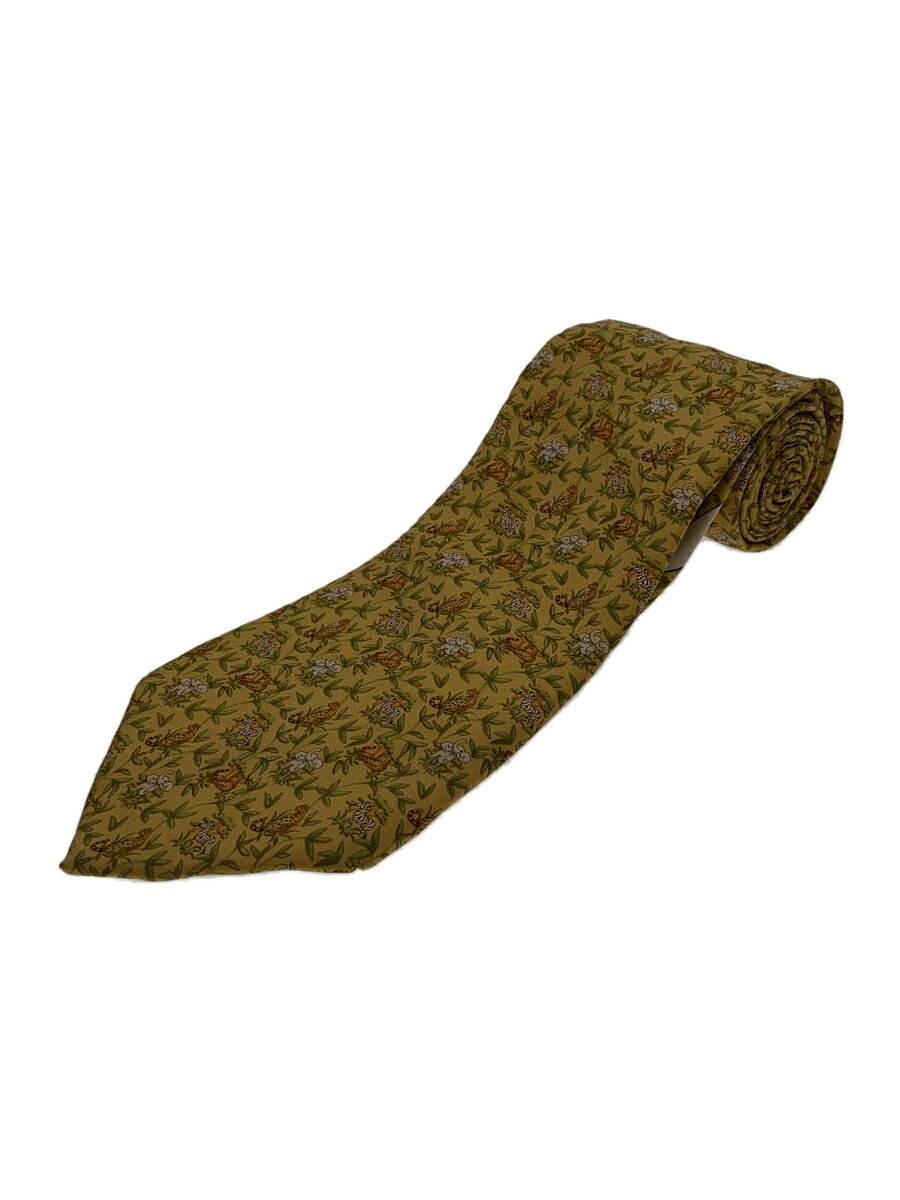 【中古】Salvatore Ferragamo◆ネクタイ/シルク/YLW/メンズ【服飾雑貨他】