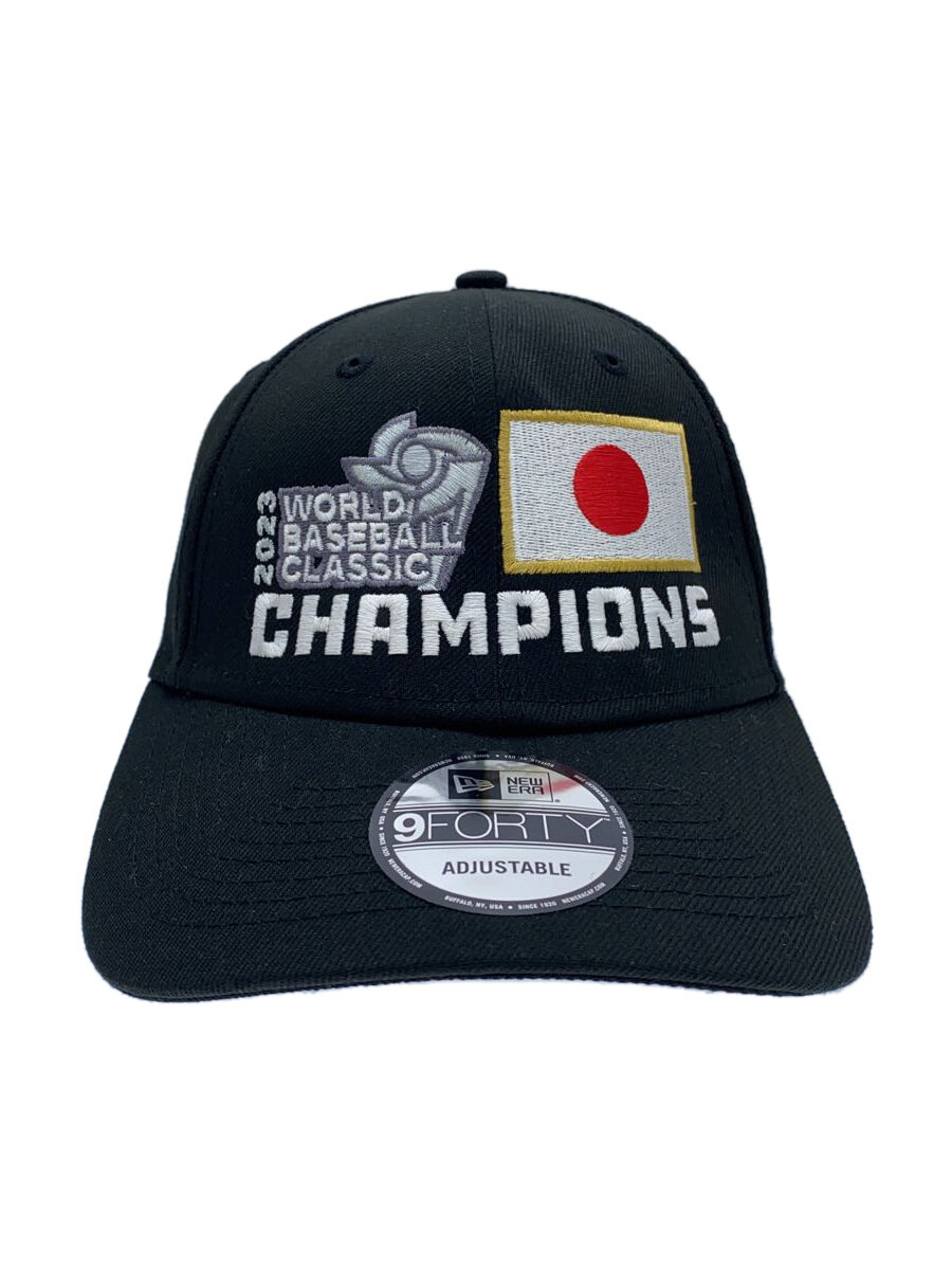 【中古】NEW ERA◆キャップ/FREE/ポリエステル/BLK/無地/メンズ【服飾雑貨他】