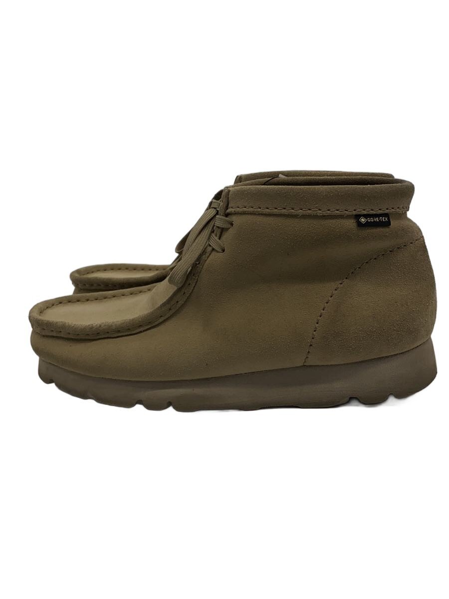 【中古】Clarks◆Wallabee GTX/チャッカブーツ/UK7/BEG/251776467070/汚れ有【シューズ】