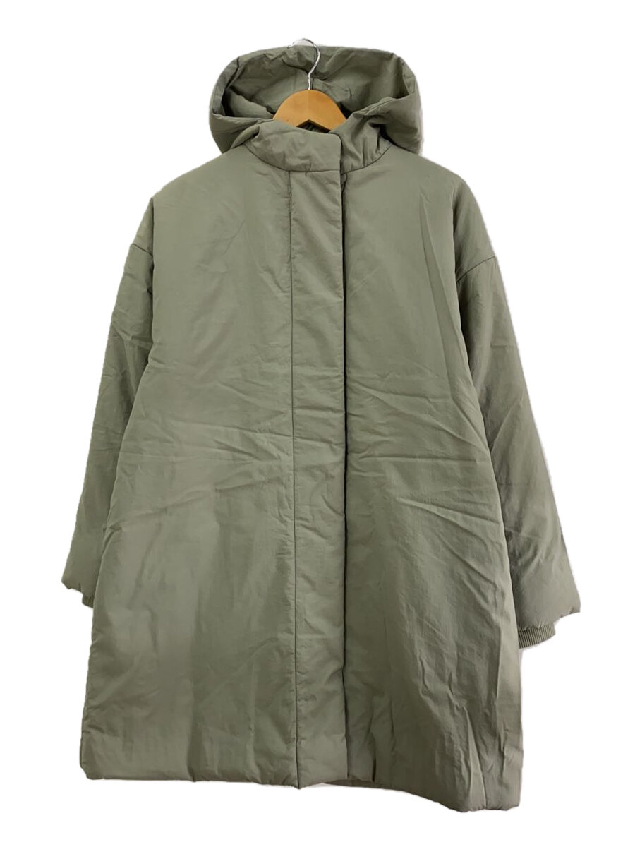 【中古】POU DOU DOU◆中綿ノンステッチフーディコート/M/ポリエステル/KHK/235-504-9056//【レディースウェア】