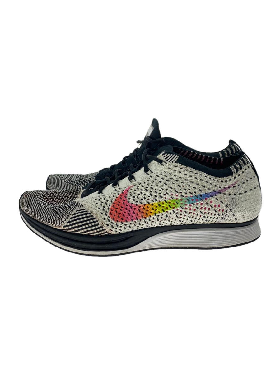 【中古】NIKE◆FLYKNIT RACER BETRUE/フライニットレーサービートゥルー/ホワイト/902366-100/26cm/【シューズ】