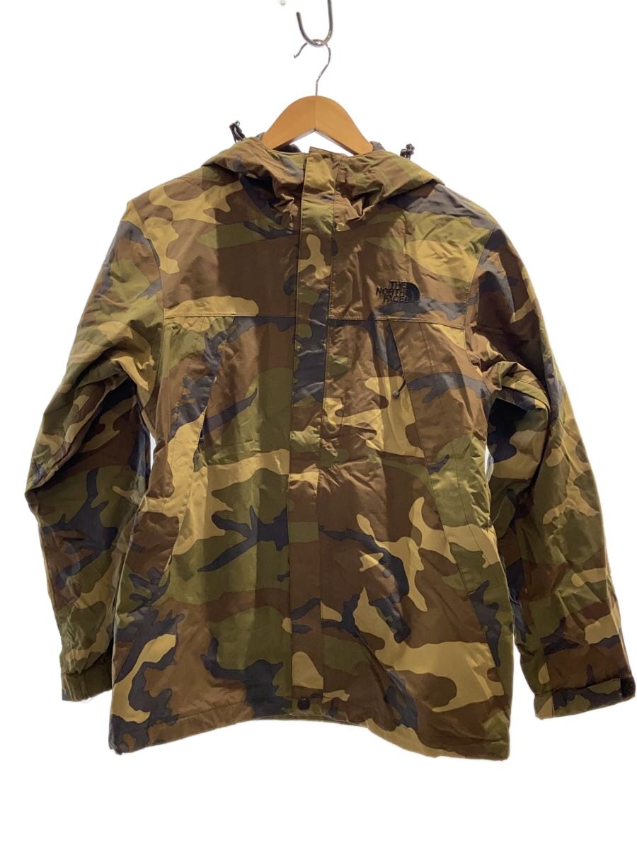 【中古】THE NORTH FACE◆NOVELTY SCOOP JACKET_ノベルティスクープジャケット/S/ナイロン/KHK/カモフラ【メンズウェア】
