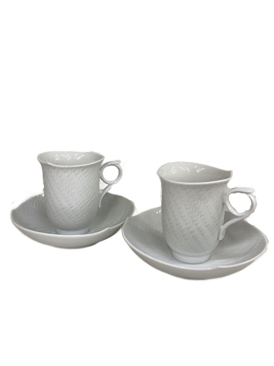 【中古】Meissen◆カップ&ソーサー/2点セット/WHT【キッチン用品】