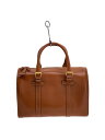 【中古】TRUSSARDI◆ボストンバッグ/レザー/BRW【バッグ】