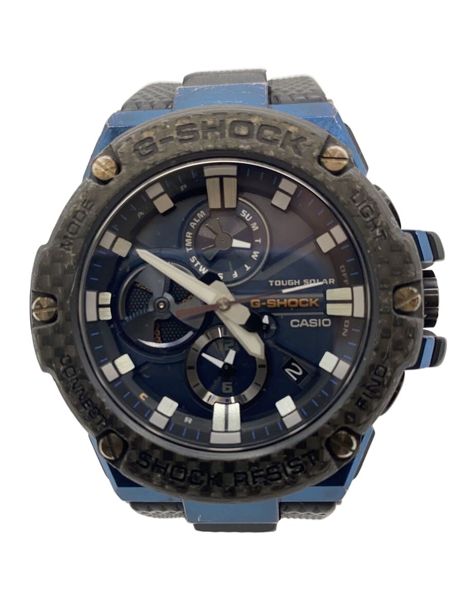 【中古】CASIO◆ソーラー腕時計・G-SHOCK/デジアナ/ラバー/BLK//【服飾雑貨他】