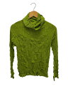 【中古】PLEATS PLEASE ISSEY MIYAKE◆カットソー/3/ポリエステル/GRN/無地/PP43-JK604【レディースウェア】
