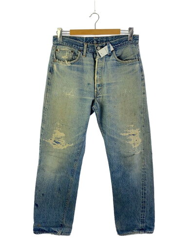 【中古】Levi’s◆501/66前期/シングルステッチ/刻印6/リペア有/デニム/IDG【メンズウェア】 【中古】Levi’s◆501/66前期/シングルステッチ/刻印6/リペア有/デニム/IDG【メンズウェア】
