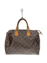 【中古】LOUIS VUITTON◆1)スピーディ30_モノグラム・キャンバス_BRW/PVC/ブラウン【バッグ】