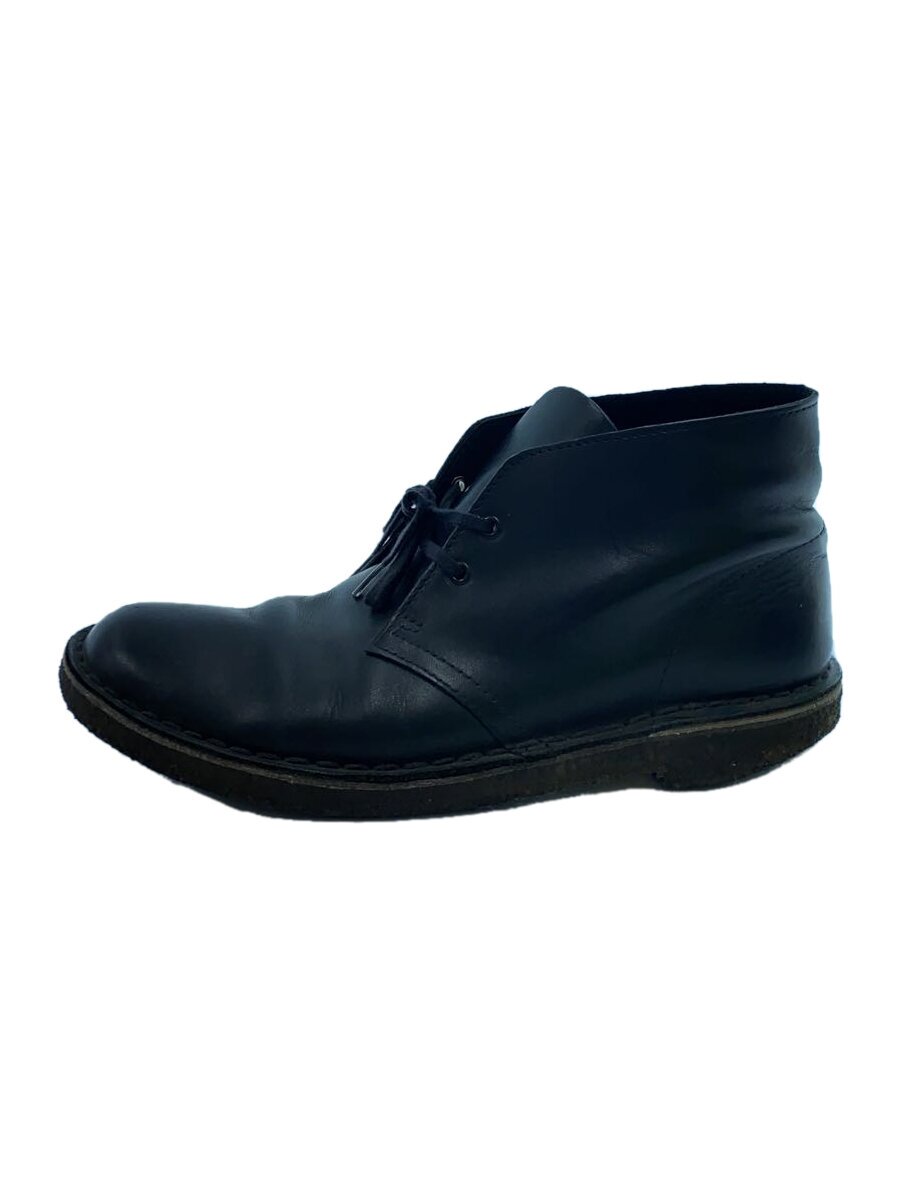 【中古】Clarks◆チャッカブーツ/US7.5/BLK/レザー/13292【シューズ】