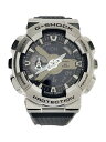【中古】CASIO◆クォーツ腕時計/デジアナ/ラバー/ブラック/GM-110-1AJF【服飾雑貨他】