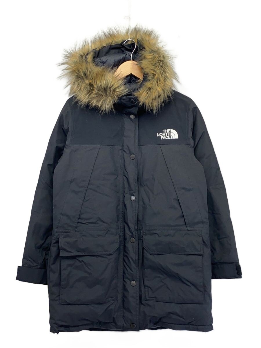 【中古】THE NORTH FACE◆MOUNTAIN DOWN COAT_マウンテンダウンコート/L/ナイロン/BLK/無地//【レディースウェア】