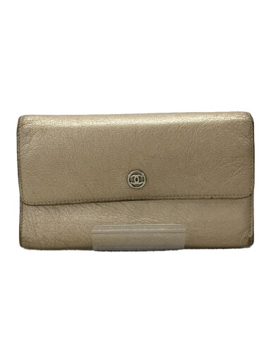 【中古】CHANEL◆長財布/山羊革/GLD/レディース【服飾雑貨他】 【中古】CHANEL◆長財布/山羊革/GLD/レディース【服飾雑貨他】