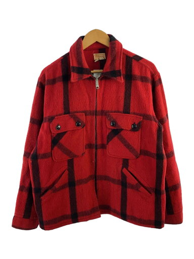 【中古】ジャケット/--/ポリエステル/RED/チェック【メンズウェア】 【中古】ジャケット/--/ポリエステル/RED/チェック【メンズウェア】