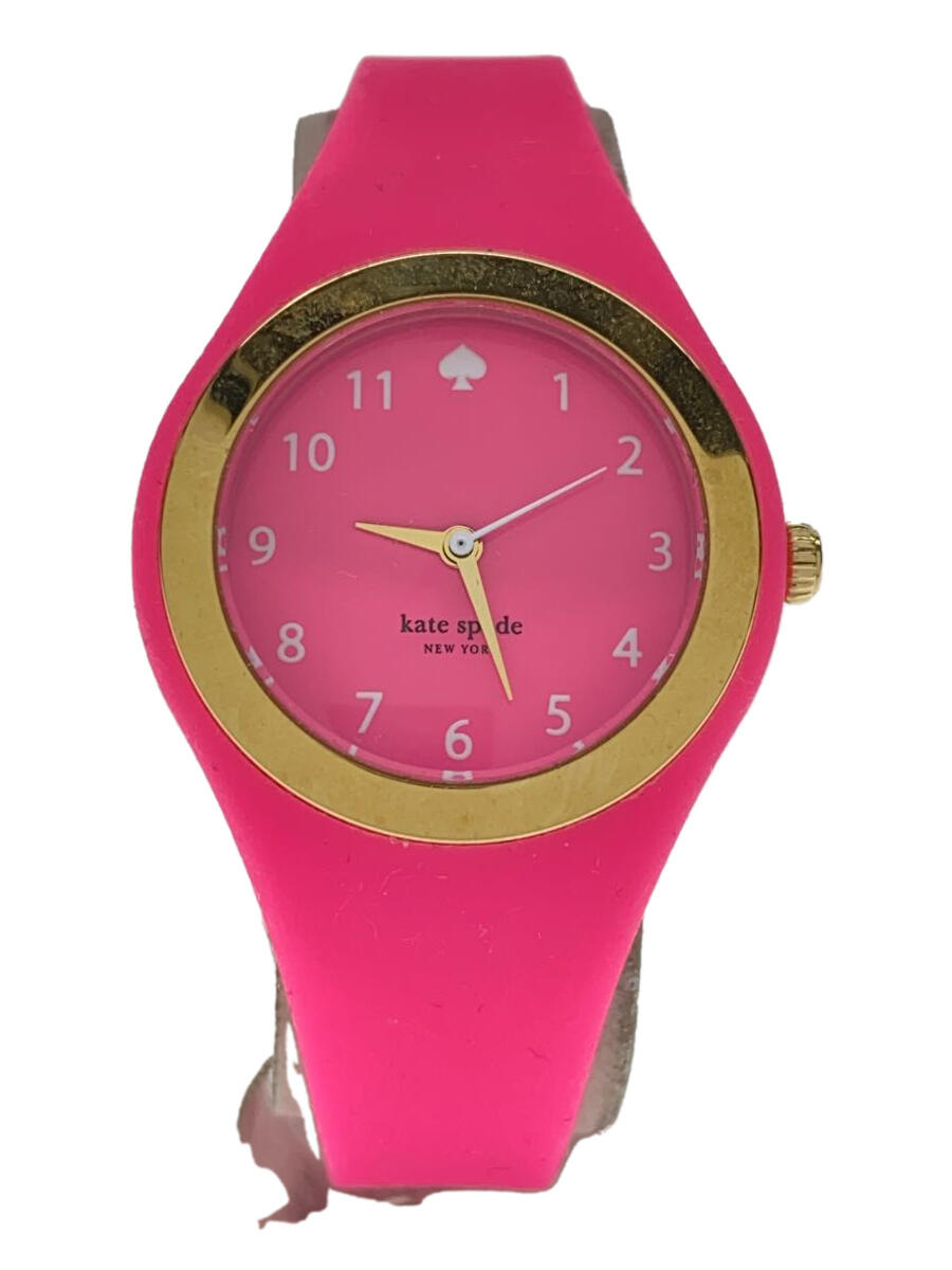 【中古】kate spade new york◆クォーツ腕時計/アナログ/PNK/PNK/0608【服飾雑貨他】