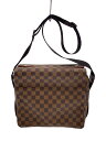 【中古】LOUIS VUITTON◆ナヴィグリオ_ダミエ・エベヌ_BRW/PVC/BRW【バッグ】