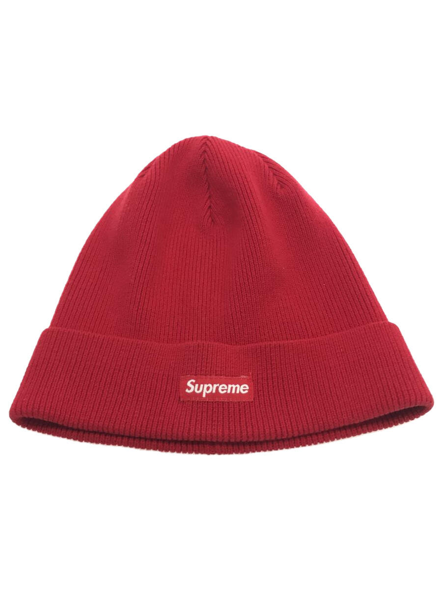 【中古】Supreme◆ニットキャップ/FREE/コットン/RED/無地/メンズ【服飾雑貨他】