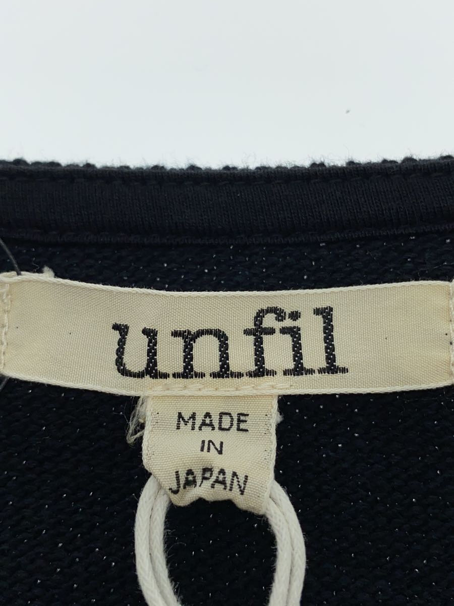 【中古】unfil◆カーディガン(薄手)/0/コットン/BLK/WHSP-UW107【レディースウェア】