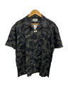【中古】CALEE◆ALLOVER SNAKE PATTERN /半袖シャツ/L/レーヨン/GRY/アニマル/CL-25SNAKE00【メンズウェア】(4)