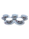 【中古】ROYAL COPENHAGEN◆カップ&ソーサー/5点セット/WHT【キッチン用品】