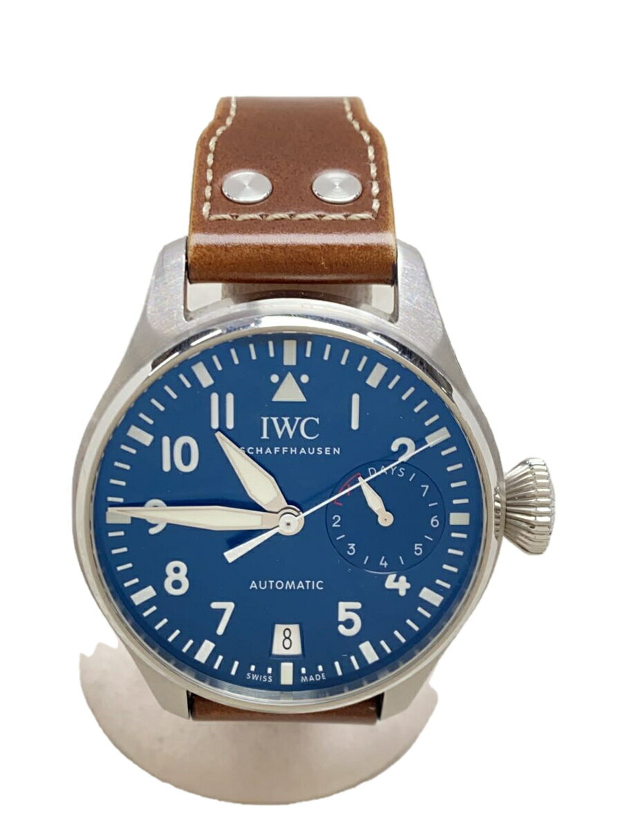 【中古】IWC◆自動巻腕時計/レザー/