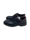 【中古】TAKEO KIKUCHI◆ローカットスニーカー/シューズ/25cm/BLK/レザー/黒【シューズ】(4)