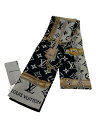 【中古】LOUIS VUITTON◆バンドーコンフィデンシャル_モノグラム_BLK/シルク/BLK/総柄/メンズ【服飾雑貨他】