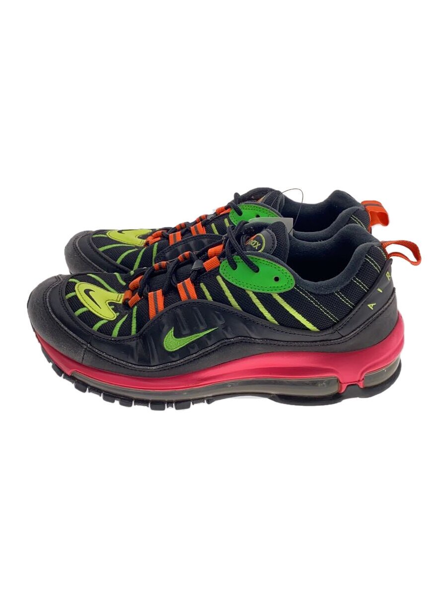 NIKE◆AIR MAX 98 NEON/エアマックスネオン/ブラック/CI2291-083/25.5cm/BLK