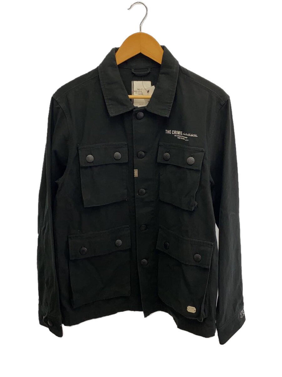 【中古】CRIMIE◆21AW/VINTAGE WASH MILITARY JACKET/S/コットン/BLK/CR1-02A5-JK13【メンズウェア】