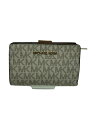 【中古】MICHAEL KORS◆2つ折り財布/PVC/CRM/レディース/35F8GTVF2B【服飾雑貨他】