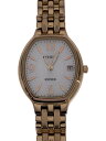【中古】CITIZEN◆腕時計/アナログ/ステンレス/WHT/GLD/SS/E011-T022791【服飾雑貨他】