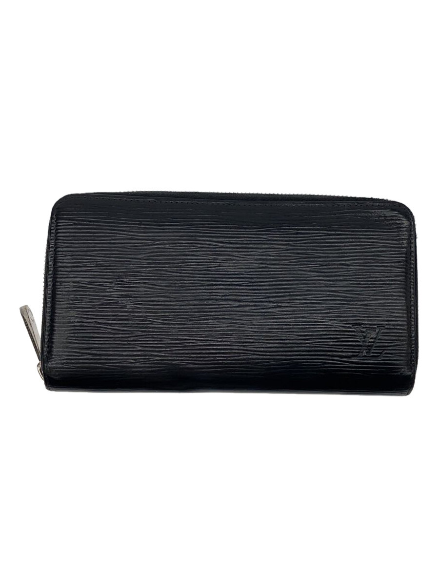 【中古】LOUIS VUITTON◆ジッピー・ウォレット_エピ_BLK/PVC/BLK/メンズ【服飾雑貨他】