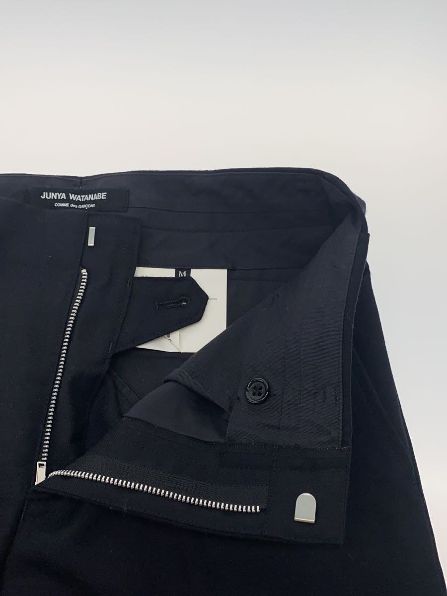 【中古】JUNYA WATANABE COMME des GARCONS◆スラックスパンツ/M/ウール/BLK/無地/jp-p013【メンズウェア】