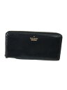 【中古】kate spade new york◆長財布/レザー/BLK/無地/レディース【服飾雑貨他】