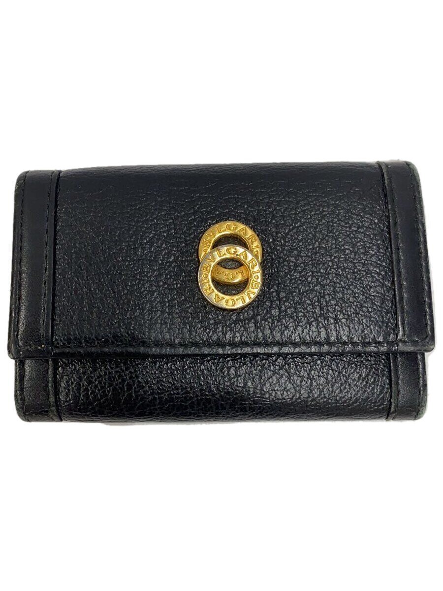 【中古】BVLGARI◆キーケース/レザー/黒/メンズ/6連/ブルガリ【服飾雑貨他】