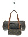 【中古】LOUIS VUITTON◆1)パピヨン30_モノグラム・キャンバス_BRW/PVC/BRW/ブラウン/ハンドバッグ【バッグ】