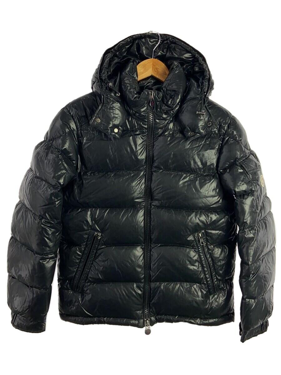 【中古】MONCLER◆MAYA GIUBBOTTO/ダウンジャケット/1/ナイロン/BLK【メンズウェア】