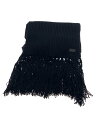 【中古】SAINT LAURENT◆マフラー/ウール/BLK/メンズ/535360【服飾雑貨他】
