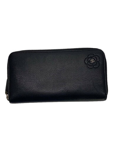【中古】CHANEL◆長財布/レザー/BLK/無地/レディース【服飾雑貨他】 【中古】CHANEL◆長財布/レザー/BLK/無地/レディース【服飾雑貨他】