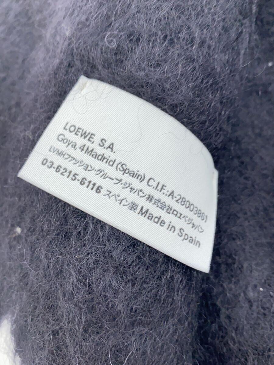 【中古】LOEWE◆マフラー/モヘア/BLK/レディース【服飾雑貨他】