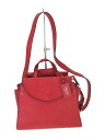 【中古】KATE SPADE SATURDAY◆ハンドバッグ/レザー/RED/無地/2WAY【バッグ】