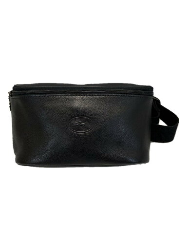 【中古】LONGCHAMP◆ウエストバッグ/レザー/ブラック/無地【バッグ】 【中古】LONGCHAMP◆ウエストバッグ/レザー/ブラック/無地【バッグ】