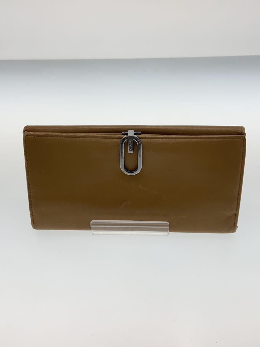 【中古】GUCCI◆長財布/レザー/BEG/無地/メンズ/035.27